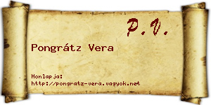 Pongrátz Vera névjegykártya